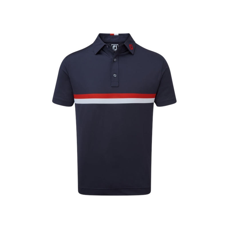 Double Chest Band Pique|Navy/Red/White|S|M|L|XL