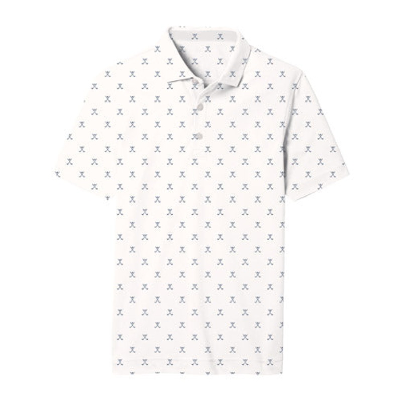 FootJoy Junior Golf Print Polo –  White