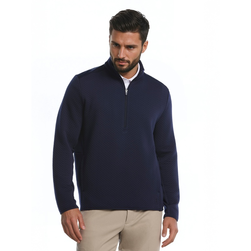Men’s Textured 1/4 Zip Golf Base Layer