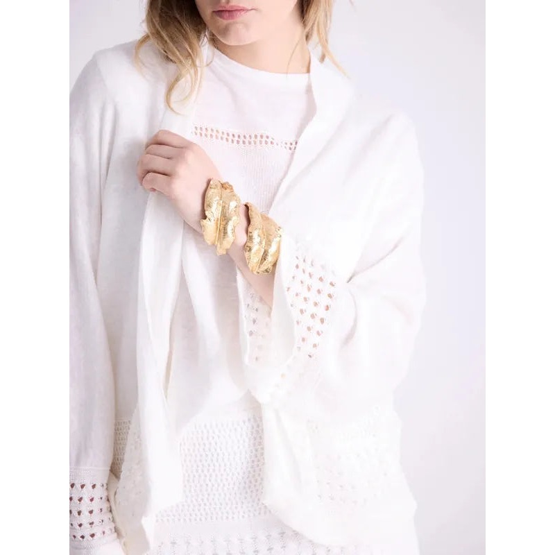 NOTSHY Koula Linen Cardigan – White