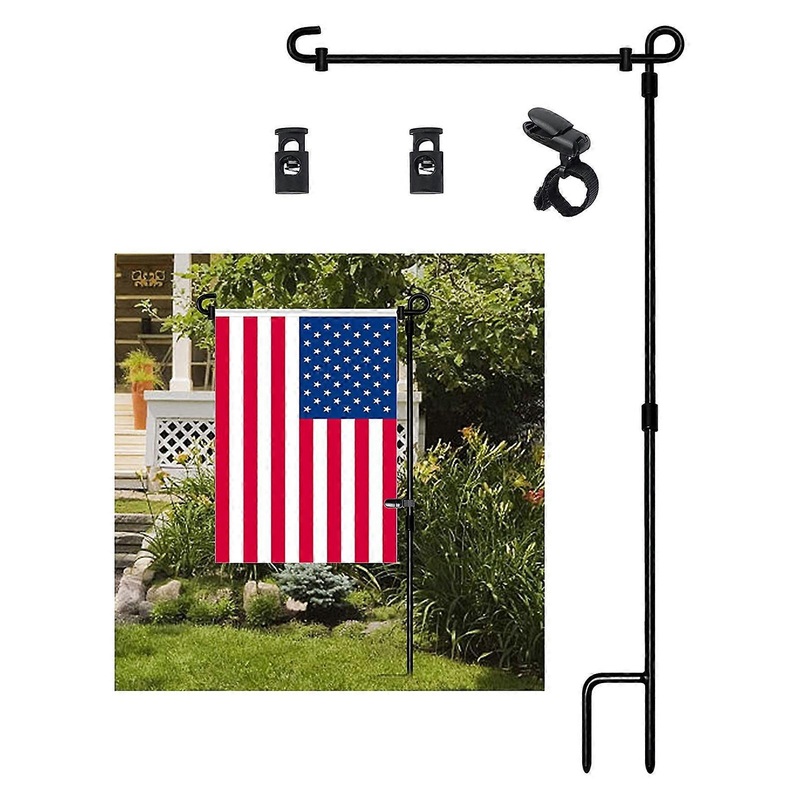 Outdoor Garden Flag Stands Sturdy Easy to Assembly Flag Stand for Outdoor Courtyard Decor