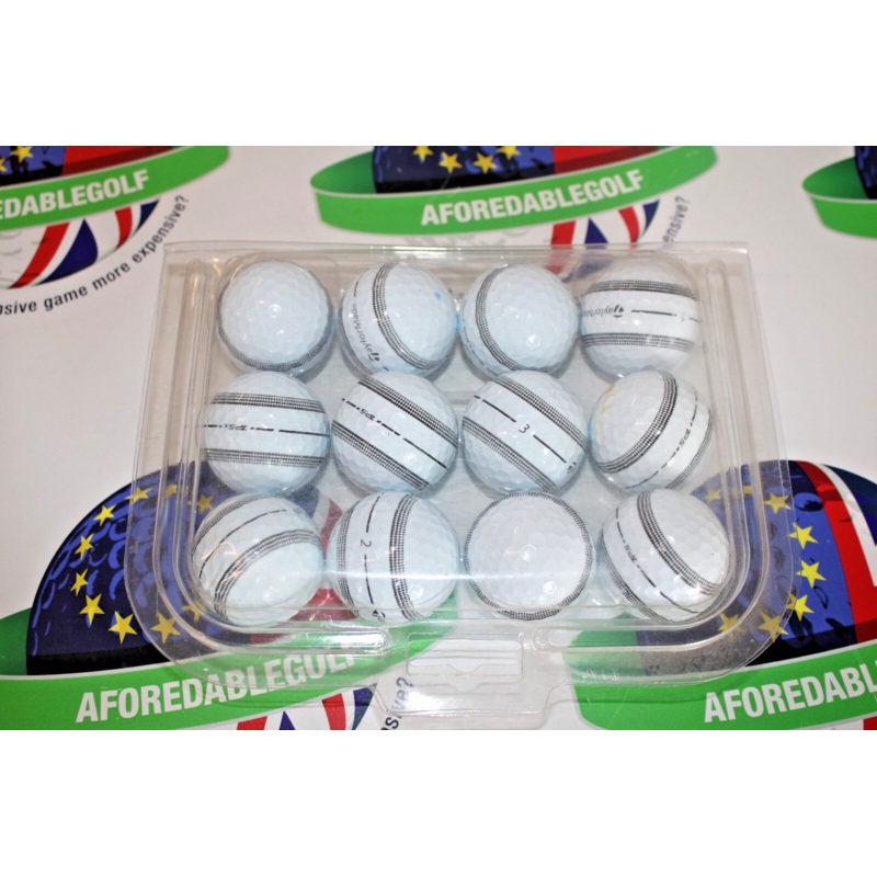 12 Taylormade Tp5/Tp5 X Stripe Golf Balls Pearl/Pearl 1 Grade