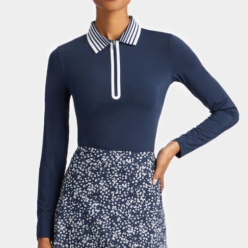 G/FORE Silky Tech L/S Zip Polo – Twilight