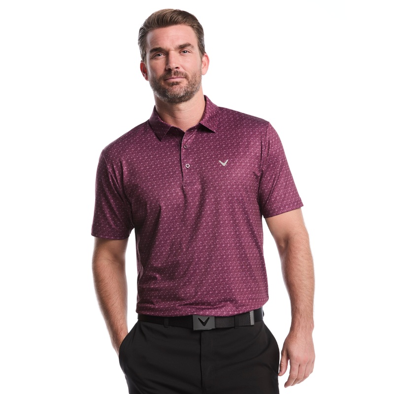 Men’s Chevron Print Golf Polo Shirt