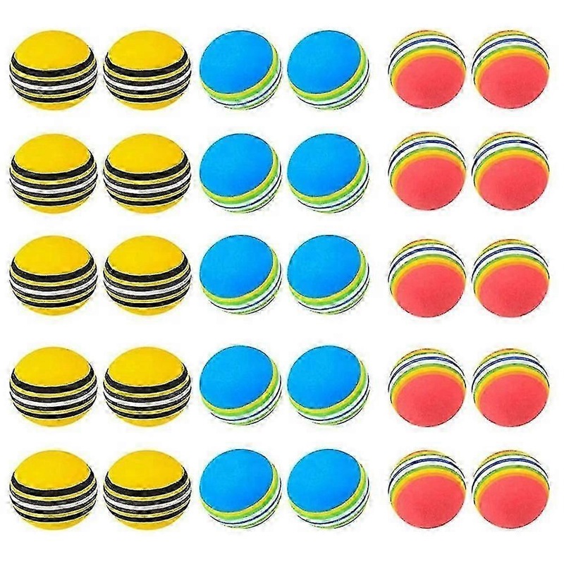 30Pcs Golf Balls EVA Golf Training Balls Golf Practice Balls Golf Soft Balls for Indoor Outdoor Golf Sz