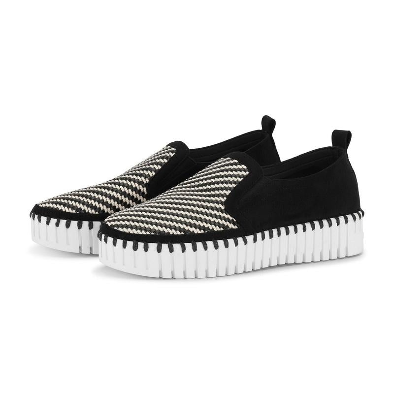 Ilse Jacobsen Tulip Slip On Platform – Black/White