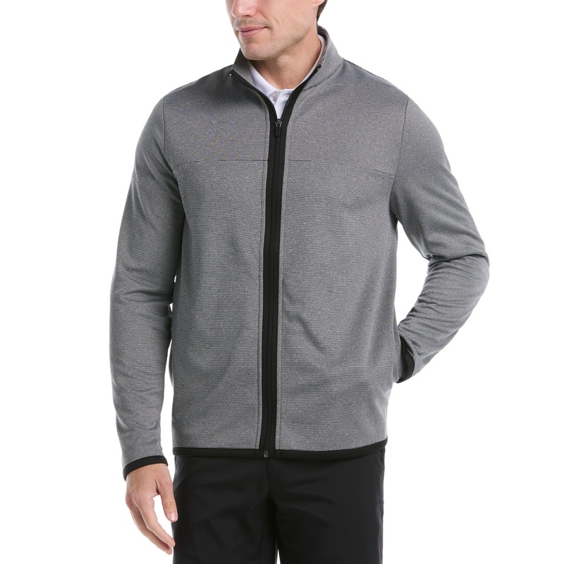 Men’s Horizontal Heather Fleece Full Zip
