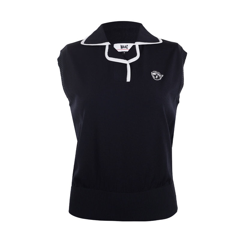 WAAC Korea Dots Knit Women’s Vest (Navy)