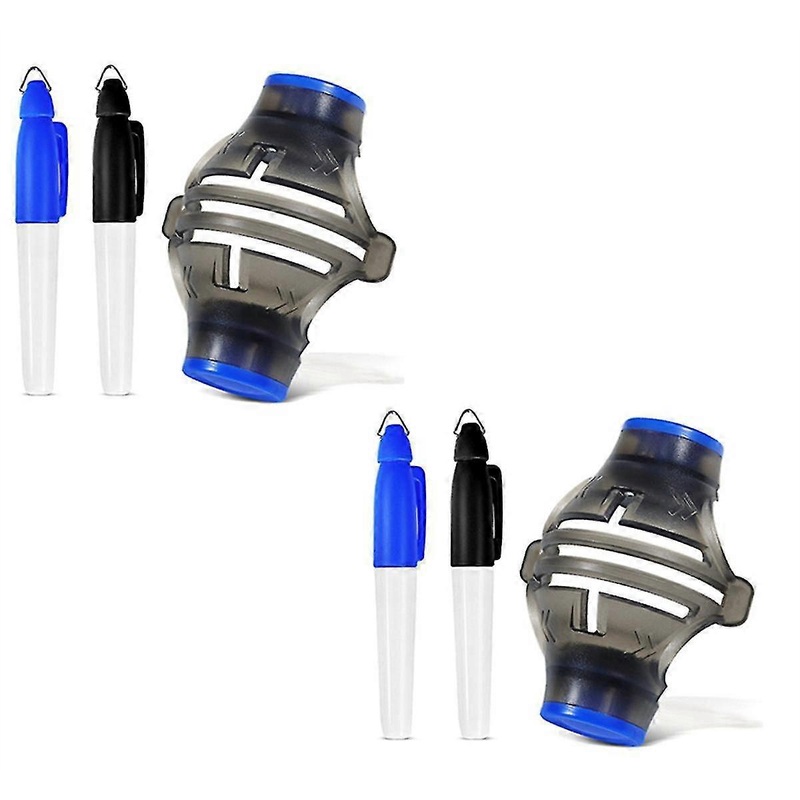 2pcs Golf Ball Liner, Golf Ball Alignment Marker, 3 Line, Golf Ball Marker, Golf Ball Line Drawing Tool(blue)