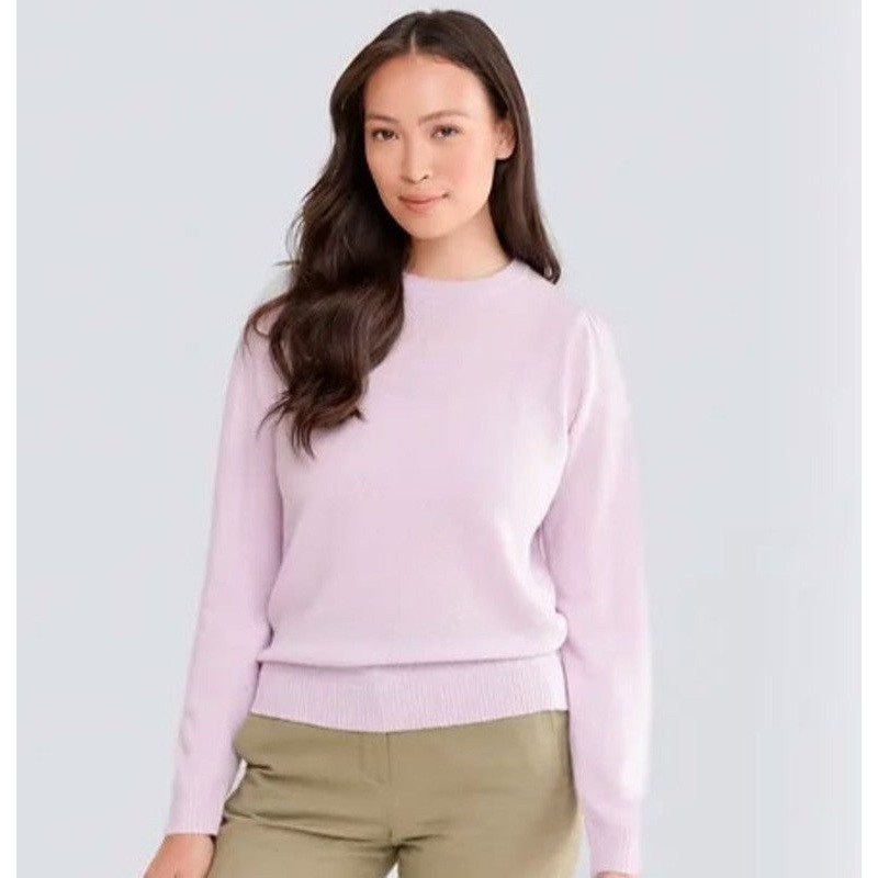 Alashan Cashmere Peny Puff Sleeve Sweater – Beach Pink