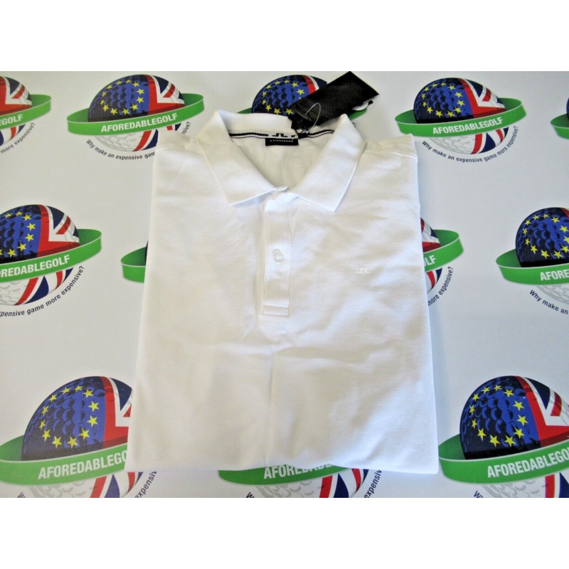 J Lindeberg Troy Clean Pique Polo Shirt White UK Size XL