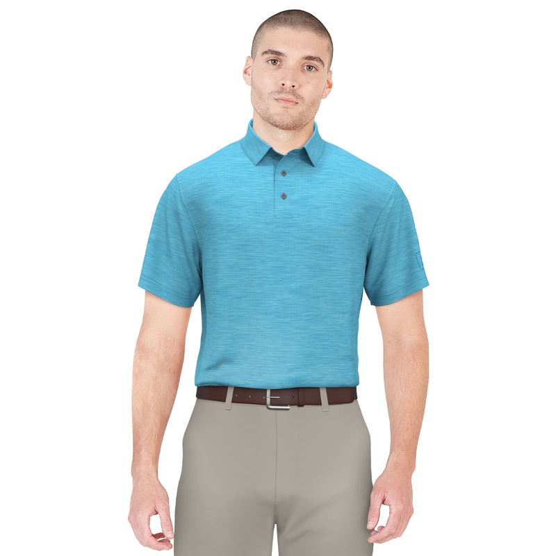 Men’s AirFlux Jaspe Golf Polo|Cyan Blue Htr|S|M|L|XL|XXL|XXXL