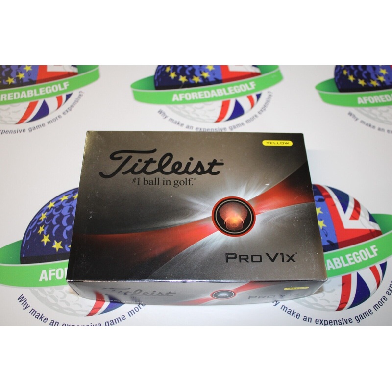 New 12 Titleist Pro V1 X Yellow Golf Balls