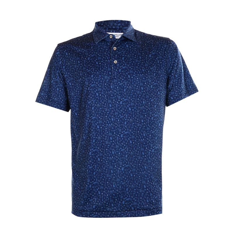 PETER MILLAR Badland Bluff Jersey Men’s Polo (Navy)