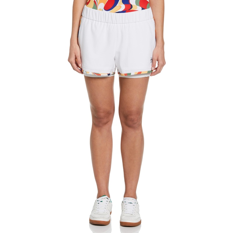 Women’s 3 Printed Trim Stretch Tennis Shorts