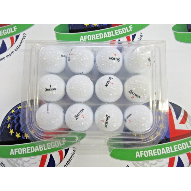 12 Srixon Trispeed White Golf Balls Pearl/Pearl 1 Grade