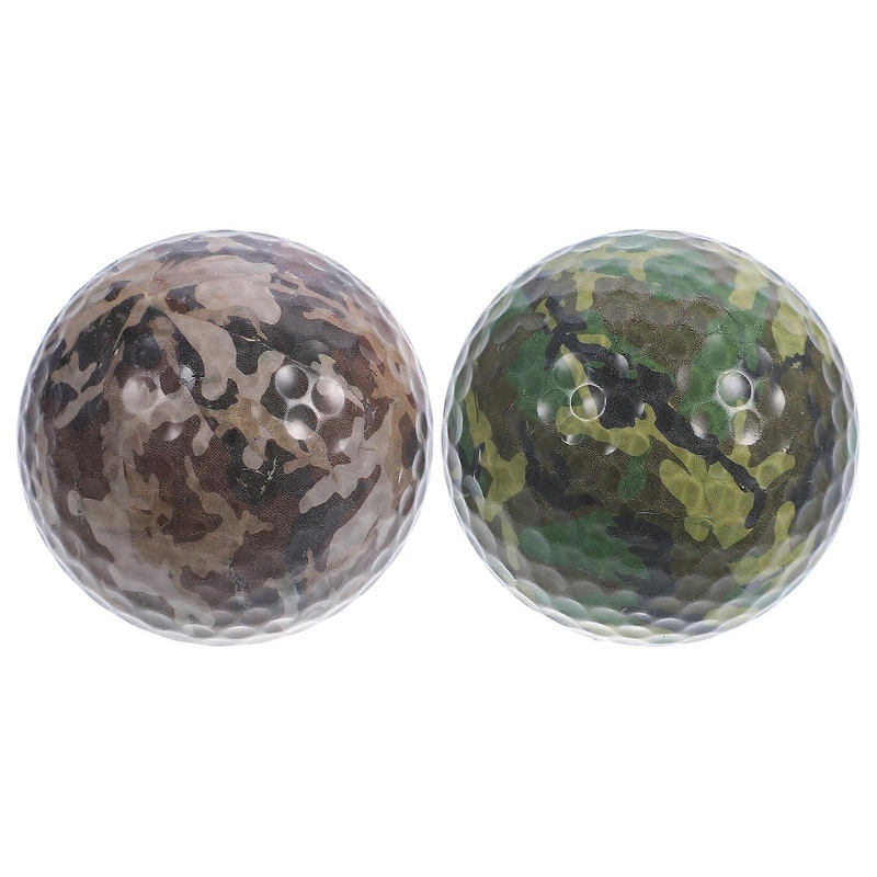 Practice Golf Balls Beginners Drop-and-Stop Control Indoor Warm-Ups Synthetic Rubber 2Pcs