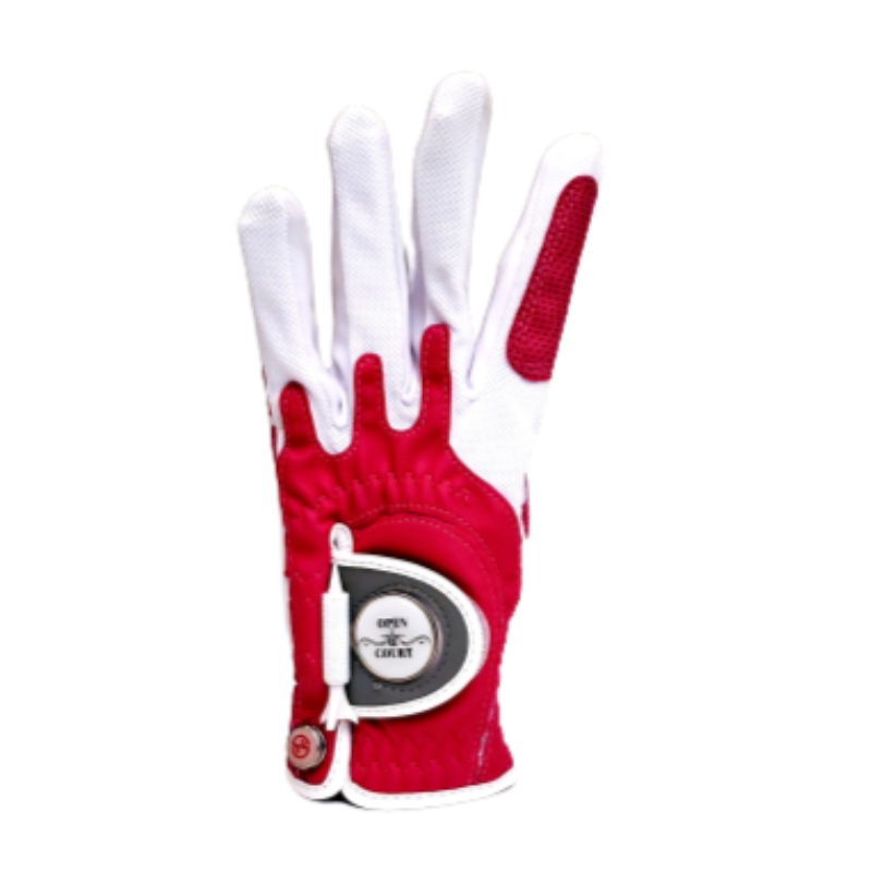 Zero Friction Golf Glove w/Magnet (Left) – Red