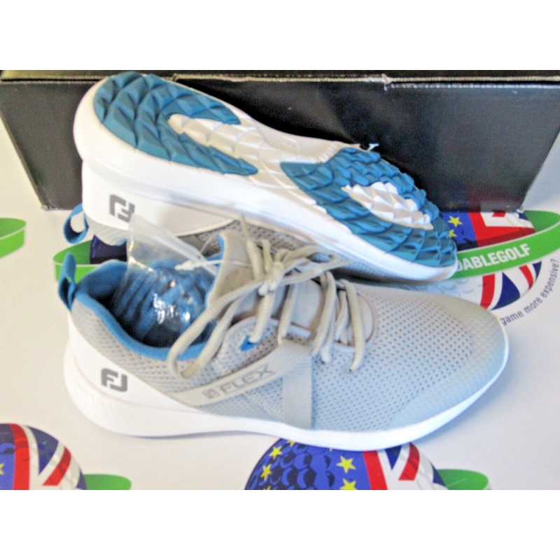 Footjoy Flex Ladies Golf Shoes Grey/Blue/White 95727K UK Size 4 Medium