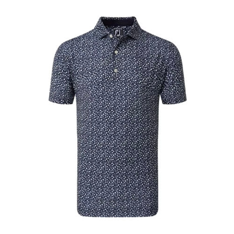 FootJoy Performance Tossed Tulips Lisle – Navy/White