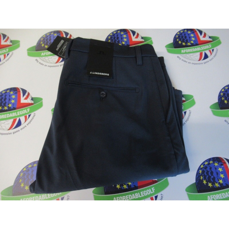 J.Lindeberg Ellott Bonded Fleece Lined Trousers Navy Waist 38 Leg 32