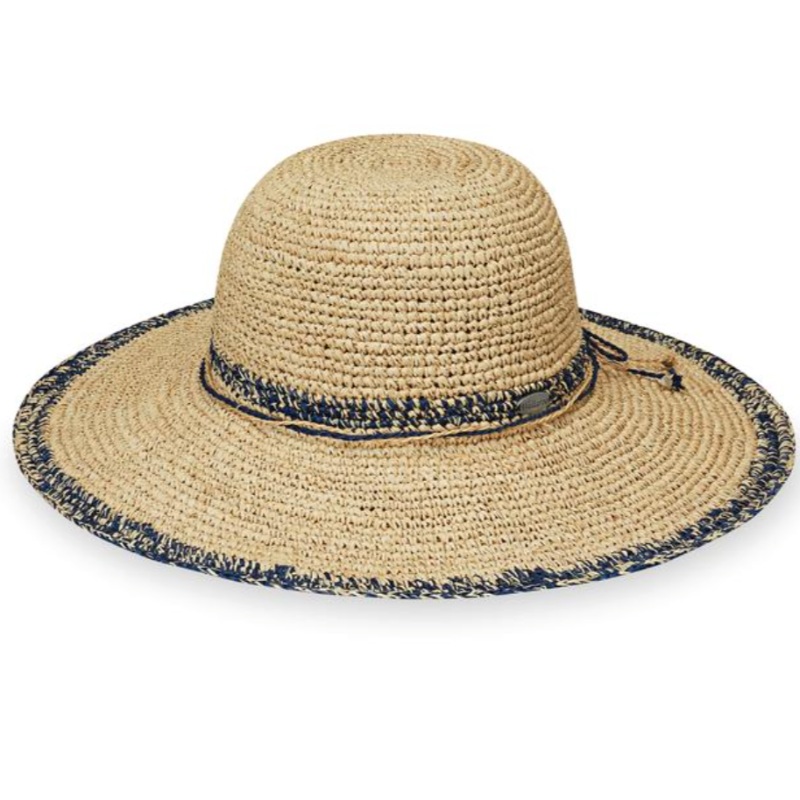 Wallaroo Camille Raffia Hat – Natural/Navy