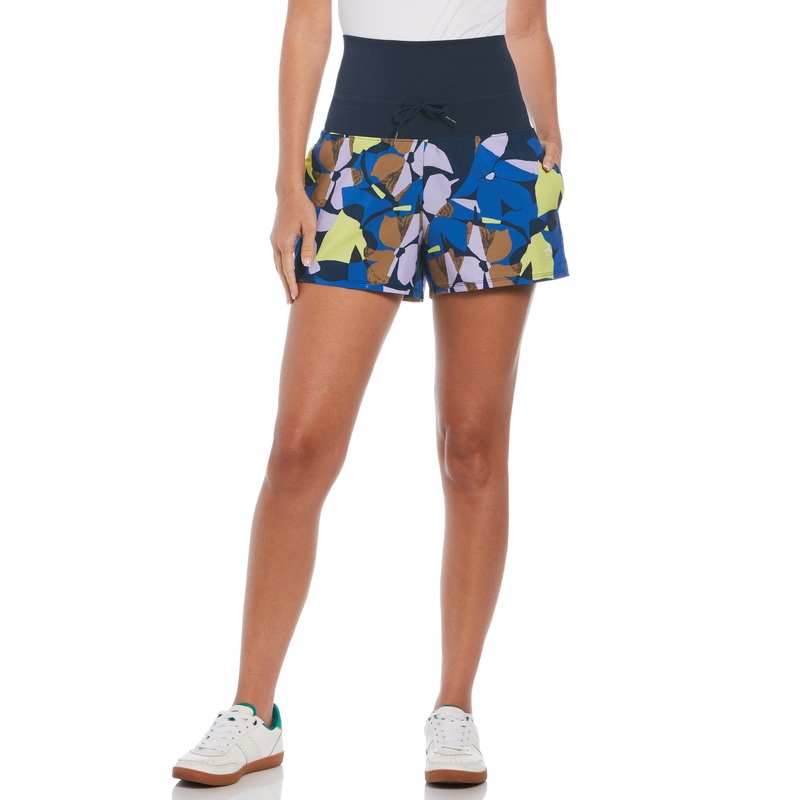 Women’s High Waist Floral Print Tennis Shorts
