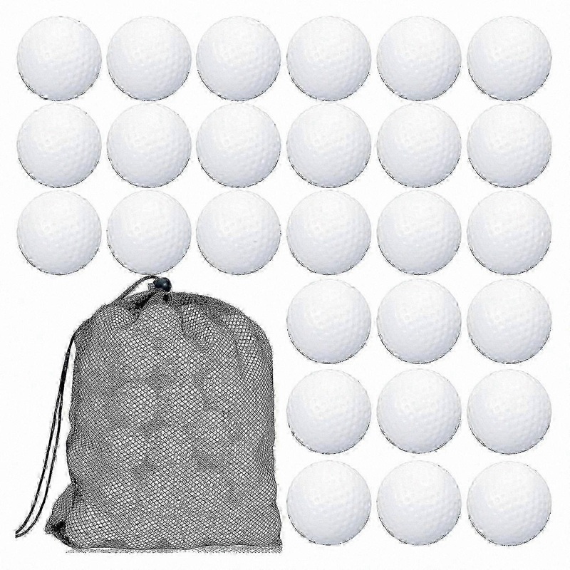 100 Count Biodegradable Golf Balls with String Storage Bag for Practice and Play
