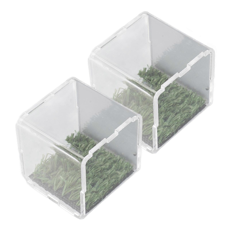 2pcs Acrylic Singe Ball Display Case Showcase Ball Protector Clear Water Resistant Ball Display Cube Holder 4.9×4.9x5cm