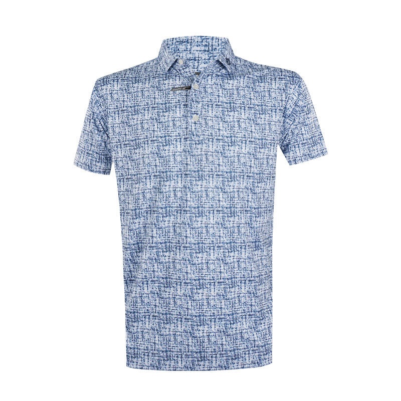 FOOTJOY Tweed Lisle Men’s Polo (White/Navy)