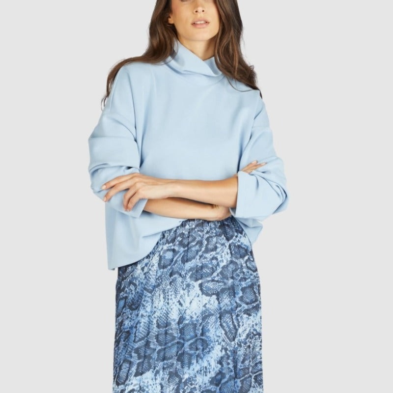 Marc Aurel Roll Neck Sweater – Blue