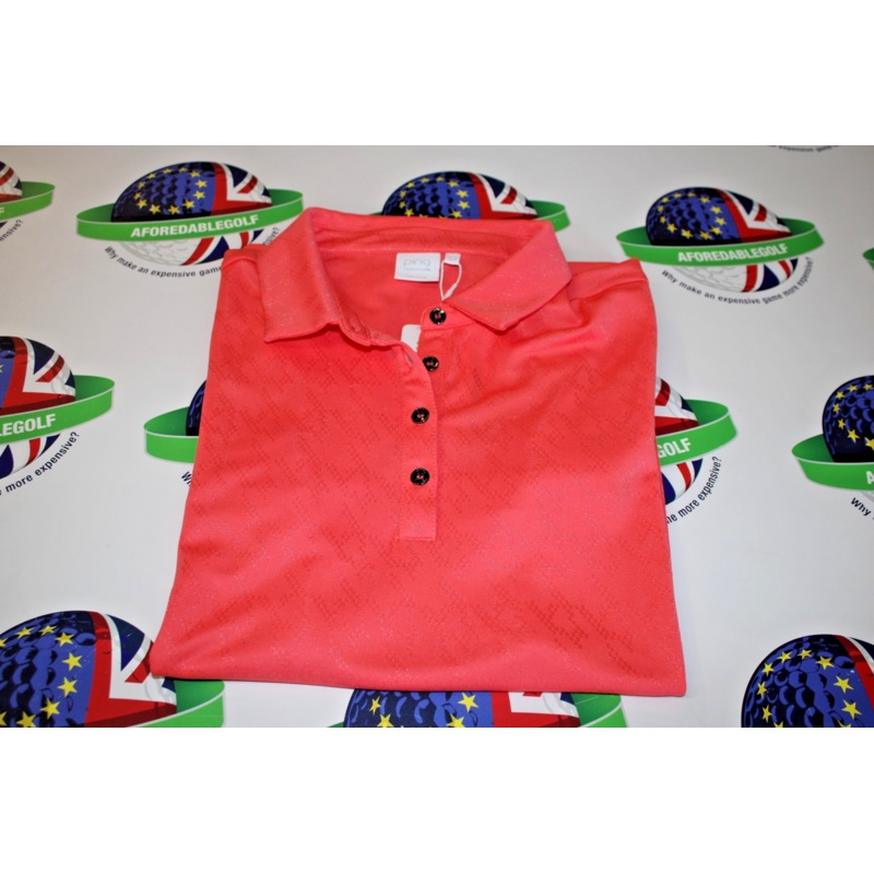 Ping Sensor Cool ladies Faye polo shirt Papaya uk size 12 usa size 8