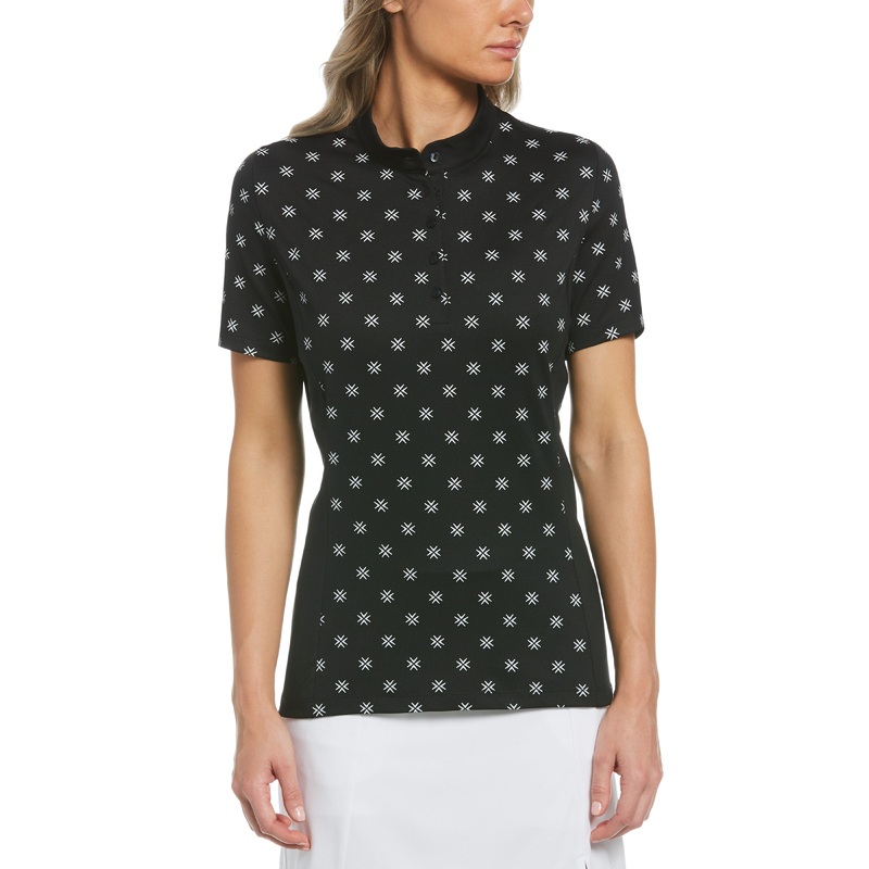Women’s Chevron Floral Print Golf Shirt