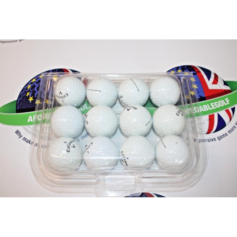 12 Callaway Hex Tour Black Golf Balls Pearl/Pearl 1 Grade