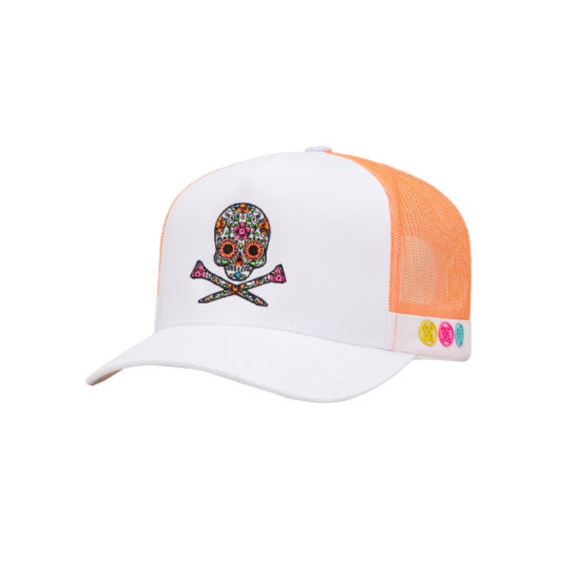 GFORE Sugar Skull & Tees Trucker Men’s Cap (White)