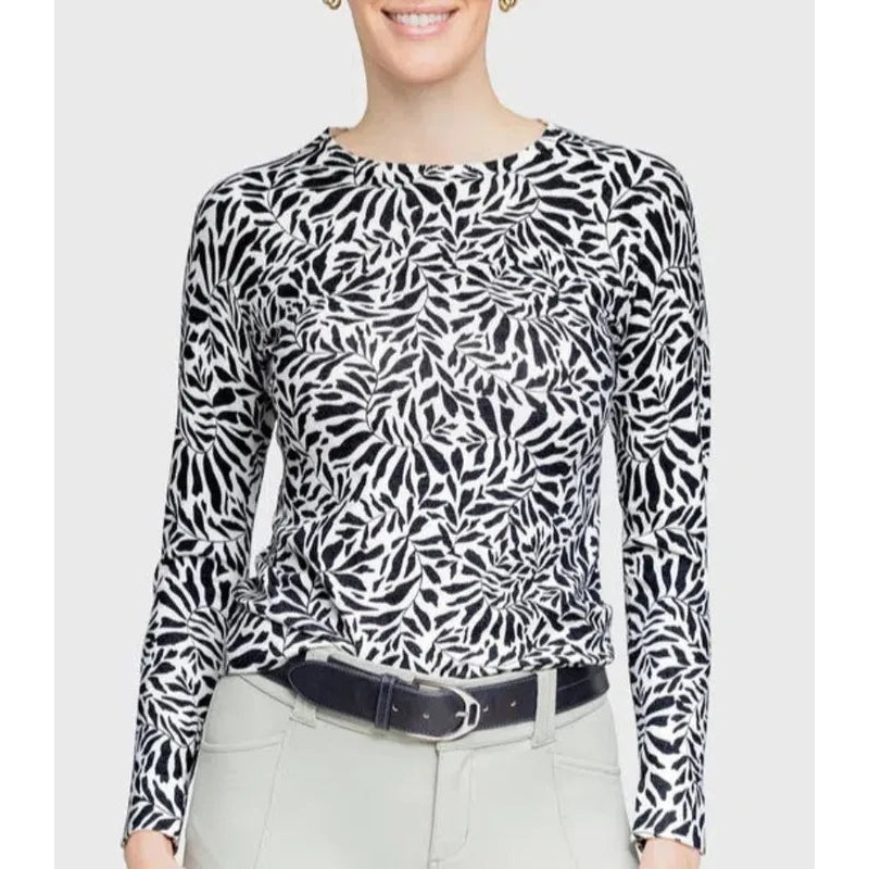 Kastel Climbing Vine Crewneck Sweater – Black/White