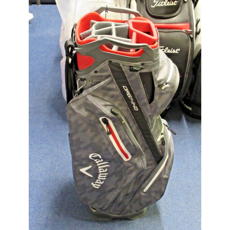 New Callaway Golf Org 14 Way Hyper Dry Waterproof Cart Bag Charcoal Houndstooth