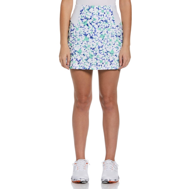 Women’s Abstract Floral Printed Golf Skort with Slits