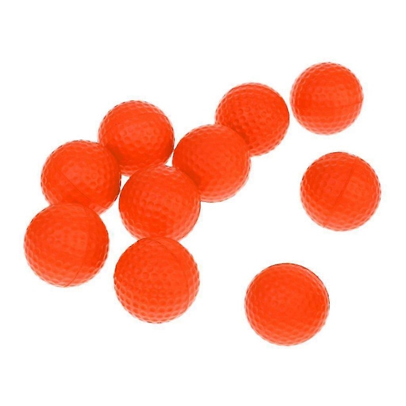 10 Pieces PU Foam Sponge Golf Training Soft Balls Golf Practice Balls Orange
