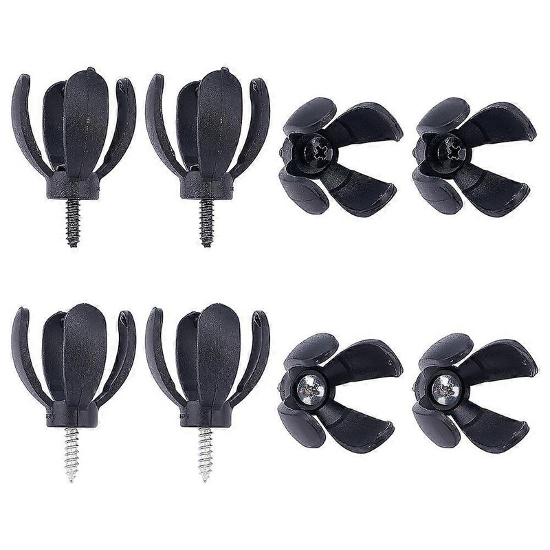 8Pcs 2 Colors Plastic Golf Ball Pick Up Retriever Grabber Claw Sucker Tool with Iron Screw Gunmetal & Platinum 5.7x4cm