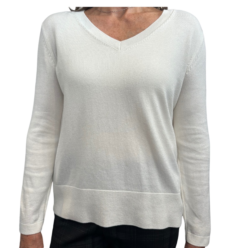 Alashan Cashmere West Palm Pullover – Ivory