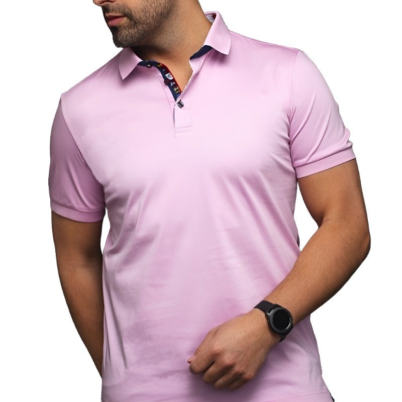 Au Noir Men’s Eagle Polo – Pink