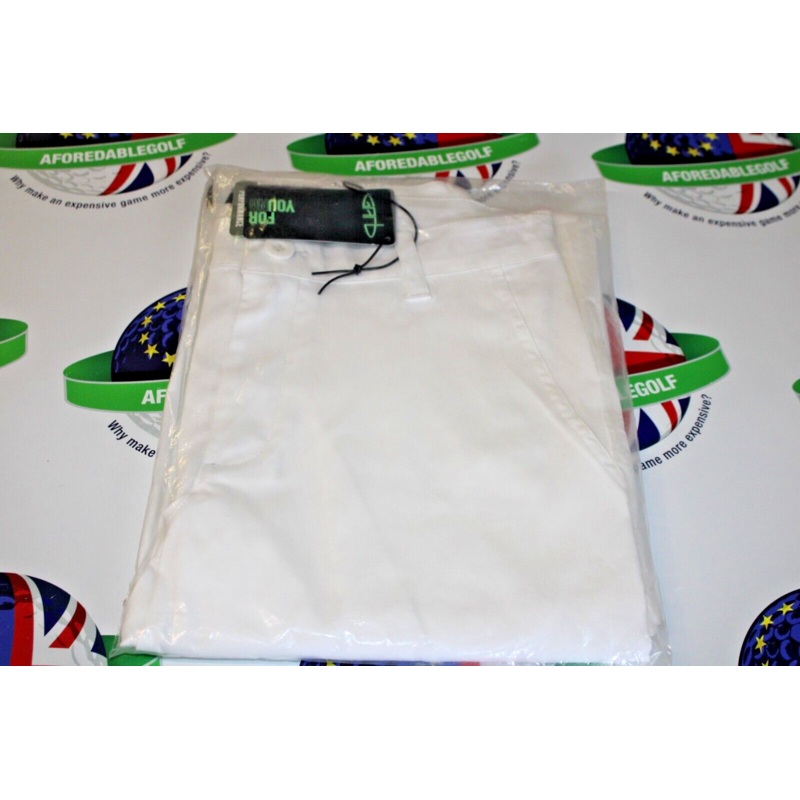Garbinc Bubba Junior Boys Golf Trousers White Size Large Ages 9-10