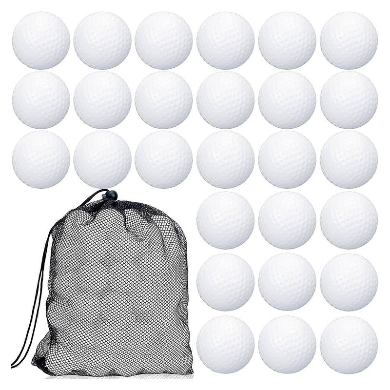 100 Pcs Golf Practice Ball Hollow Golf Ball Training Golf Balls with Mesh Drawstring Bags for Train
