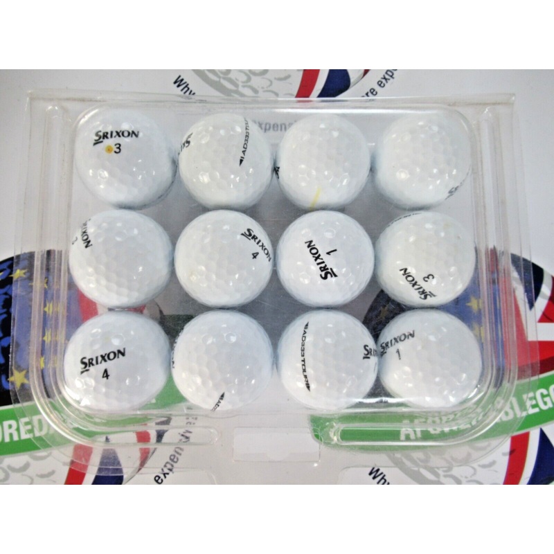 12 Srixon Ad333 Tour Golf Balls Pearl/Pearl 1 Grade