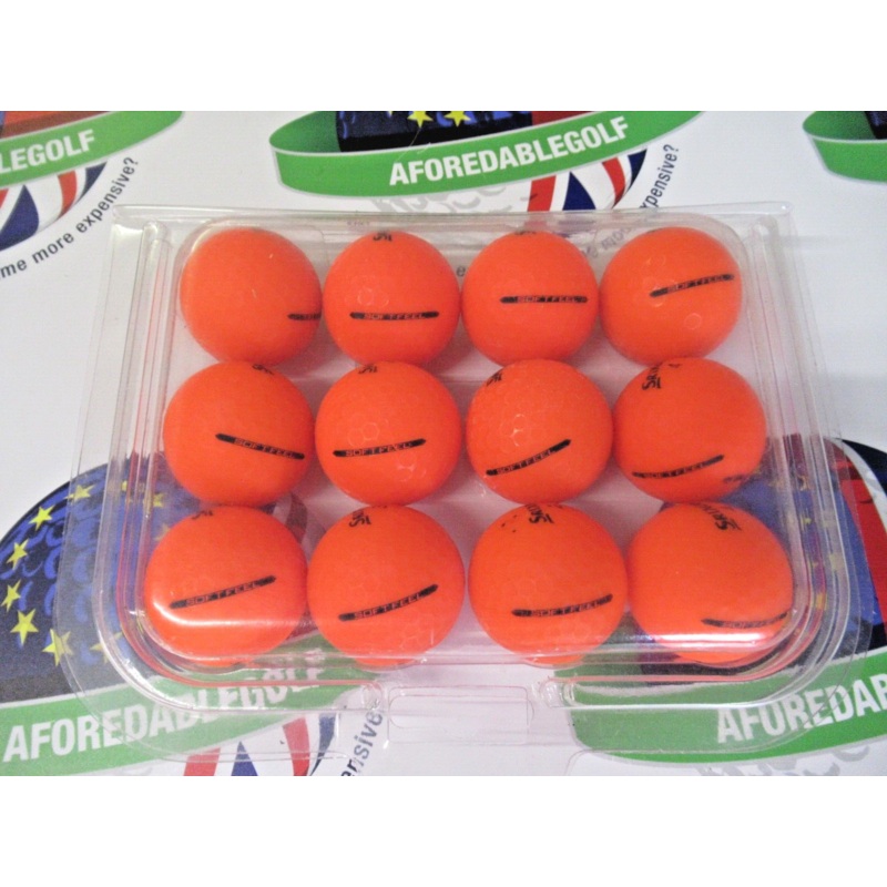 12 Srixon Soft Feel Matte Finish Orange Golf Balls Pearl/Pearl 1 Grade