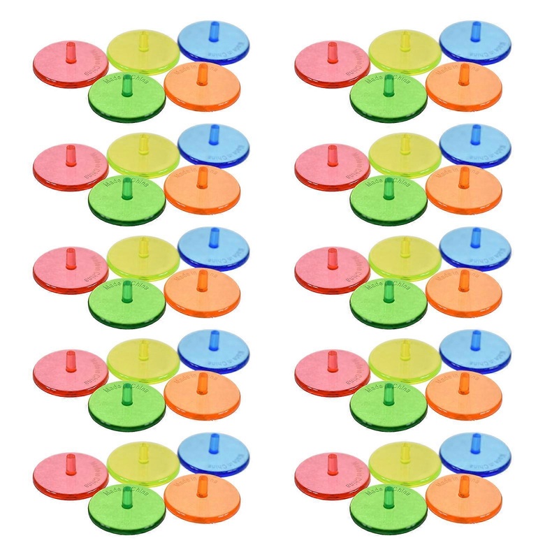 50Pcs Golf Balls Mark Position Markers Clear Plastic Flat  Round Golf Balls Markers Diameter 24mm Golf Mark Accessories