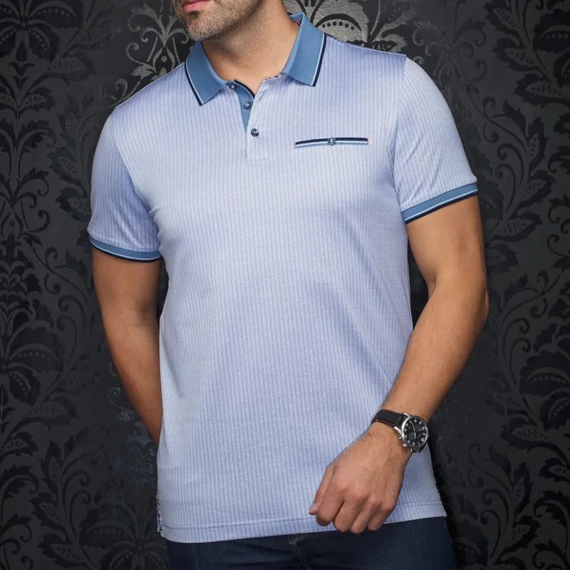 Au Noir Men’s Mayberry Polo – Light Blue