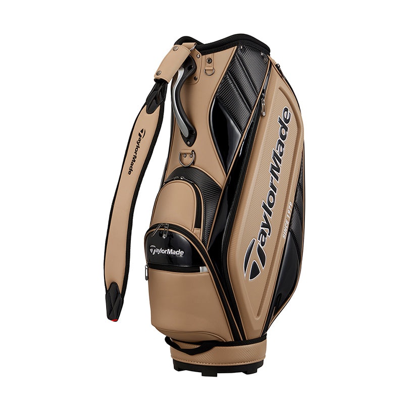 TAYLORMADE 9.5 Auth-Tech Cart Bag (Beige/Black)