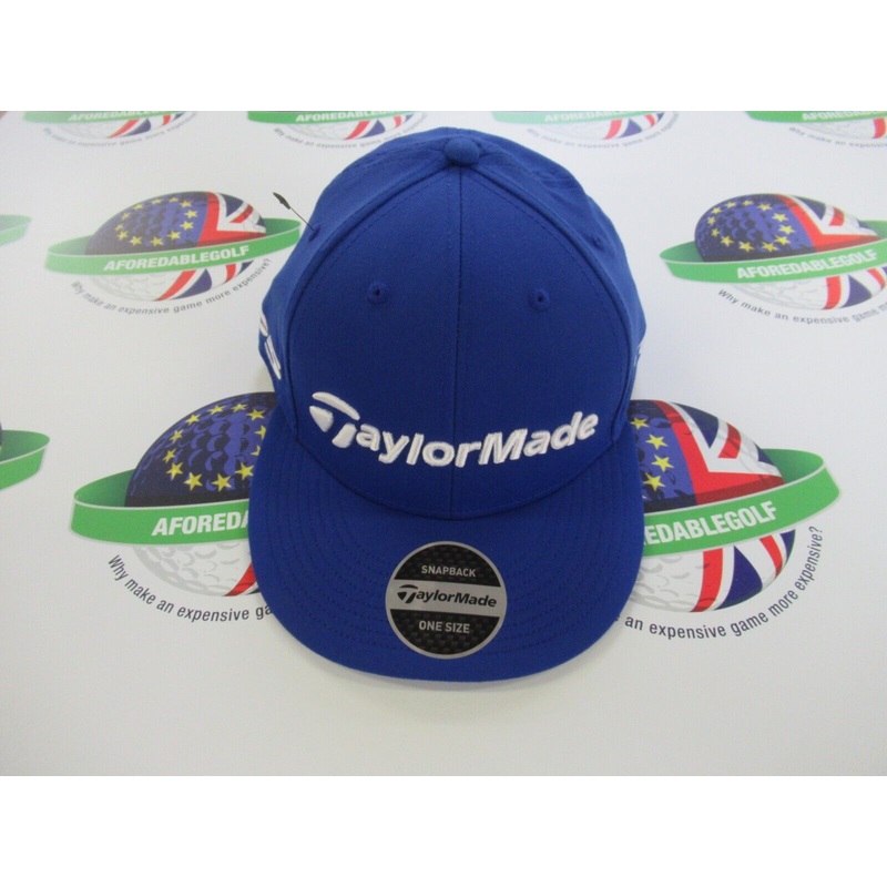Taylormade Blue Snap Back Flat Bill Golf Cap Stealth Tp5